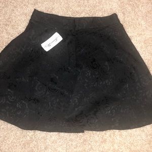 black lace skirt